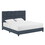 Bridgevine Home King Size Navy Blue Denim Squares Upholstered Platform Bed B108P155251