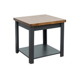 Bridgevine Home Essex 24 inch Side Table, No assembly Required, Black and Whiskey Finish B108P160148