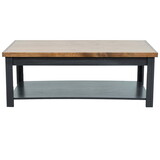Bridgevine Home Essex 48 inch Coffee Table, No assembly Required, Black and Whiskey Finish B108P160149