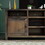 Joshua Creek 84 inch TV Stand Console for TVs up to 95 inches, No assembly Required, Barnwood Finish B108P160172
