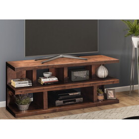 Bridgevine Home Sausalito 64 inch TV Stand Console for TVs up to 70 inches, No assembly Required, Whiskey Finish B108P160187