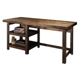 Bridgevine Home Sausalito 60 inch Workstation Desk, No assembly Required, Whiskey Finish B108P160193