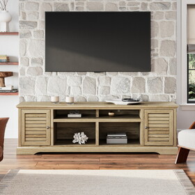 Bridgevine Home Topanga 83 inch TV Stand Console for TVs up to 95 inches, No assembly Required, Alabaster finish B108P160204