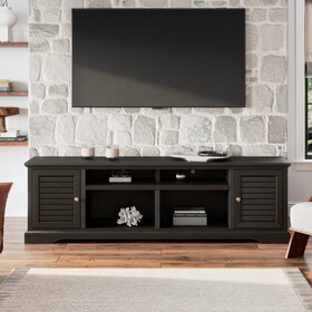 Bridgevine Home Topanga 83 inch TV Stand Console for TVs up to 95 inches, No assembly Required, Clove finish B108P160207
