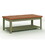 Bridgevine Home Vineyard 48 inch Coffee Table, No assembly Required, Sage Green and Fruitwood Finish B108P160214