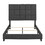 Bridgevine Home Queen Size Grey Squares Upholstered Platform Bed B108P160260