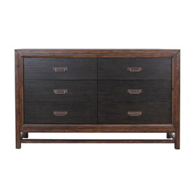 Bridgevine Home Branson 6-drawer Dresser, No assembly Required, Two-Tone Finish B108P163823