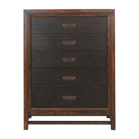 Bridgevine Home Branson 5-drawer Chest, No assembly Required, Two-Tone Finish B108P163826