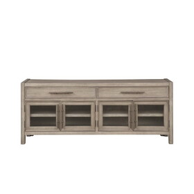 Bridgevine Home Cypress Lane 65 inch TV Stand Console, No assembly Required, White Oak Finish B108P163862
