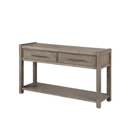 Bridgevine Home Cypress Lane 54 inch Sofa Table, No assembly Required, White Oak Finish B108P163865
