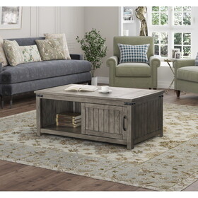Bridgevine Home Storehouse 48 inch Coffee Table, No assembly Required, Smoked Grey Finish B108P163873