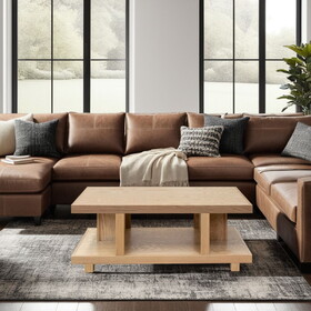 Laurel Canyon 49 inch Coffee Table, No assembly Required, Natural Finish B108P292270