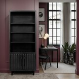 Radiance 78 inch High Bookcase Pier, No assembly Required, Black Finish B108P345208