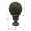 24" Ball Topiary in Bronze Pedestal Pot, Artificial Faux Plant for indoor and outdoor B111131119