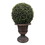 24" Ball Topiary in Bronze Pedestal Pot, Artificial Faux Plant for indoor and outdoor B111131119