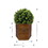 2 Pack 24" Ball Topiaries In Included Redwood Pots Artificial Faux Plants B111S00002