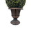 2 Pack 24" Ball Topiaries In Included Bronze Pedestal Pots Artificial Faux Plants B111S00005