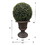 2 Pack 24" Ball Topiaries In Included Bronze Pedestal Pots Artificial Faux Plants B111S00005