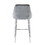 Marcel 25" Contemporary Fixed-Height Counter Stool in Chrome and Blue Velvet by LumiSource - Set of 2 B116135543