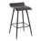 Ale 26" Contemporary Fixed Height Counter Stool in Black Steel and Espresso Faux Leather by LumiSource - Set of 2 B116135547