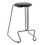 Finn Contemporary Counter Stool in Black Steel and Black Faux Leather by LumiSource - Set of 2 B116135556