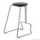 Finn Contemporary Counter Stool in Black Steel and Black Faux Leather by LumiSource - Set of 2 B116135556