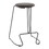 Finn Contemporary Counter Stool in Grey Steel and Grey Faux Leather by LumiSource - Set of 2 B116135562