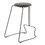 Finn Contemporary Counter Stool in Grey Steel and Grey Faux Leather by LumiSource - Set of 2 B116135562