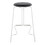 Finn Contemporary Counter Stool in White Steel and Black Faux Leather by LumiSource - Set of 2 B116135564