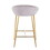Matisse Glam 26" Counter Stool with Gold Frame and Silver Velvet by LumiSource - Set of 2 B116135572