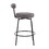 Rhonda Contemporary Counter Stool in Black Steel and Charcoal Fabric by LumiSource - Set of 2 B116135575