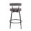 Rhonda Contemporary Counter Stool in Black Steel and Charcoal Fabric by LumiSource - Set of 2 B116135575