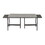 Chloe Contemporary Bench in Black Metal and Grey Fabric with Black Wood Accents by LumiSource B116135592