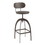 Dakota Industrial Mid-Back Barstool in Antique Metal and Espresso Wood-Pressed Grain Bamboo by LumiSource B116135602