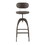 Dakota Industrial Mid-Back Barstool in Antique Metal and Espresso Wood-Pressed Grain Bamboo by LumiSource B116135602