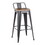 Oregon Industrial Low Back Barstool in Black Metal and Wood-Pressed Grain Bamboo by LumiSource - Set of 2 B116135605