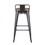 Oregon Industrial Low Back Barstool in Black Metal and Wood-Pressed Grain Bamboo by LumiSource - Set of 2 B116135605