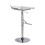 Mirage Ale Contemporary Adjustable Bar Stool in Chrome and White Mesh by LumiSource B116135610