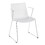 Matcha Contemporary Chair in Chrome and White by LumiSource - Set of 2 B116135627