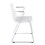 Matcha Contemporary Chair in Chrome and White by LumiSource - Set of 2 B116135627
