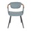 Oracle Mid-Century Chair in Black Metal and Grey Faux Leather by LumiSource B116135630