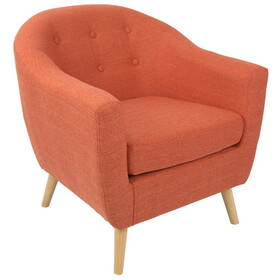 Rockwell Mid Century Accent Chair in Orange by LumiSource B116135631