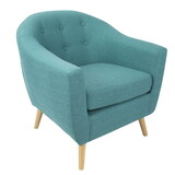 Rockwell Mid Century Accent Chair in Teal by LumiSource B116135632