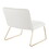 Casper Contemporary Accent Chair in Gold Metal and Cream Velvet by LumiSource B116135633