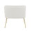 Casper Contemporary Accent Chair in Gold Metal and Cream Velvet by LumiSource B116135633
