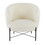 Chloe Contemporary Accent Chair in Black Metal and White Sherpa Fabric by LumiSource B116135637