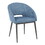 Renee Contemporary Chair in Black Metal Legs and Blue Fabric by LumiSource B116135639