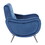 Rafael Contemporary Lounge Chair in Black Metal and Blue Velvet by LumiSource B116135644