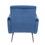 Rafael Contemporary Lounge Chair in Black Metal and Blue Velvet by LumiSource B116135644