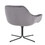 Wayne Contemporary Swivel Lounge Chair in Black Metal and Grey Velvet by LumiSource B116135646